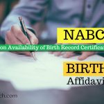 NABC birth affidavit from India