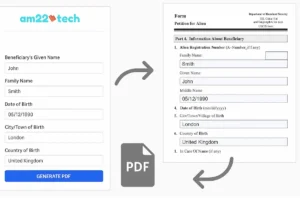 AM22Tech USCIS form generation