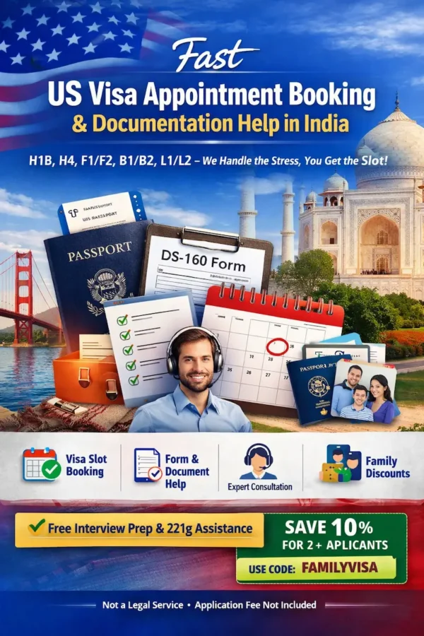 US Visa Appointment Booking & Documentation Help in India (Fast Slot ...