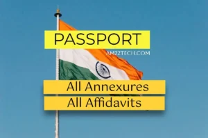 Get all Affidavits & Annexures for Indian passport renewal