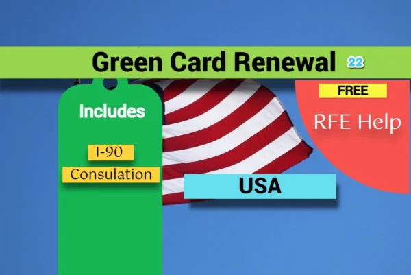 USA green card i-90 application